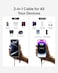 Belkin 2-In-1 Charging Cable With USB-C &amp; Lightning Connector, Braided Fast-Charging Cable, USB-C To USB-C &amp; Lightning Charger Cord, Multi-Charging Combo For Apple iPhone, iPad, Samsung, More, Black