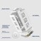 BEPiTECH 3-Meter Power Extension Cord Tower,12 Power Sockets 2500W suitable for big plugs with 4 Smart USB Slots Charging Station, Surge Protector Heavy Duty Power Strip for Office &amp; Home Desktop
