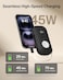 بنك طاقة Belkin BoostCharge Pro بسعة 10000 مللي أمبير مع شاحن ساعة أبل، شاحن محمول مزود بكابل USB-C مضفر مدمج وشاشة عرض رقمية، 45 واط، بطارية لشحن 3 أجهزة - أسود