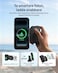 مقبض Belkin Stage PowerGrip، مقبض كاميرا مغناطيسي لاسلكي للشحن بسعة 9300 مللي أمبير، بنك طاقة مع كابل USB-C قابل للسحب، اتصال بلوتوث، ملحق حامل ثلاثي القوائم، شاشة LCD، شاحن محمول لأجهزة iPhone وPixel