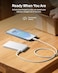 Belkin BoostCharge Magnetic Power Bank 5000mAh, Slim Portable Charger with Magnetic Ring and USB C Port, Battery Pack for iPhone, Galaxy, Pixelsnap, iPad, Tablet - USB C Cable Included - White