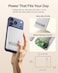 شاحن Belkin BoostCharge المحمول بتقنية Qi2 بقوة 15 واط، بنك طاقة مغناطيسي نحيف بسعة 5000 مللي أمبير مع مسند، يتضمن كابل USB-C، بطارية شحن سريع لأجهزة iPhone وAirPods وGalaxy وPixel وiPad وغيرها - أبيض