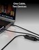 Belkin BoostCharge Pro 2-in-1 USB C to USB C Charger Cable 140W, Braided Dual Charging Cable - Fast-Charging Combo Cord with Smart Power Sharing for MacBook, iPhone, iPad, Samsung, Pixel, etc - Black