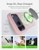 جراب Belkin SheerForce Grip متوافق مع MagSafe لهاتف iPhone 17 Pro Max بتصميم نحيف وخطوط جانبية مانعة للانزلاق - جراب حماية مغناطيسي وشفاف ومقاوم للصدمات لهاتف iPhone - وردي
