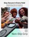 Belkin SheerForce Grip MagSafe Compatible iPhone Air Case with Slim Design &amp; Anti-Slip Side Lines - Magnetic, Transparent, &amp; Shockproof Protective iPhone Case - Black