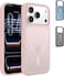 Belkin SheerForce Grip MagSafe Compatible iPhone 17 Pro Case with Slim Design &amp; Anti-Slip Side Lines - Magnetic, Transparent, &amp; Shockproof Protective iPhone Case - Pink