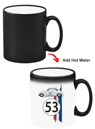 Color Changing Heat Sensitive Ceramic Mug, Image Revealed When HOT Liquid is Added! Car 53