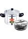 IBELL Outer Lid Idly Cooker Stainless Steel; Idli Maker With 4 Plates (16 Idlies), 5 liter