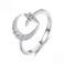 S925 Sterling Silver Adjustable Opening Ring with Moissanite and Star Pattern(MSR099-E)