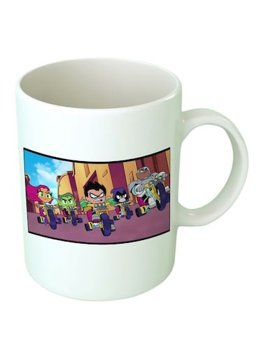 Print Teen Titans Go To The Movies Printed Mug White/Purple/Brown