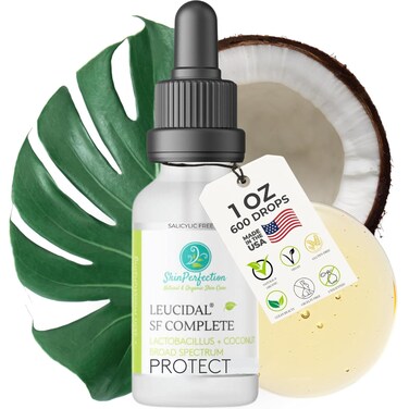 Skin Perfection Leucidal SF Complete - DIY Leucidal Liquid SF Natural Alternative Preservative for Lotion Making - Leucidal Liquid Complete with Lactobacillus &amp; Coconut for Complete Protection 1oz
