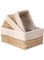 DAYONG Wicker Storage Baskets Set, A Set of 3 Handmade Paper Rope Baskets with Removable Linings, Storage Bins for Household Living Room, Bedroom, &amp; Bathroom (Color 1)