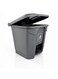 30L Gray Pedal Waste Bin With Lid - Durable Step Trash Can, Quiet-Close Design For Kitchen, Bathroom, Office