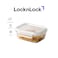 LocknLock Tempered Glass Rectangle 370ml &ndash; Airtight Food Container with 4-Side Locking Lid, Microwave, Freezer &amp; Dishwasher Safe