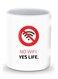 Premium No Wi-Fi, Yes Life Designer Mug White/Red/Black