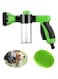 Weewooday 2 Pcs Jet Bathing Tool for Pet Set Hose Nozzle Soap Dispenser and Dog Rubber Comb Brush, Pup Dog Wash for Outdoor, Spray Foamer Wash, Dog Bathing Sprayer Bottle for Pets Showering(Green)