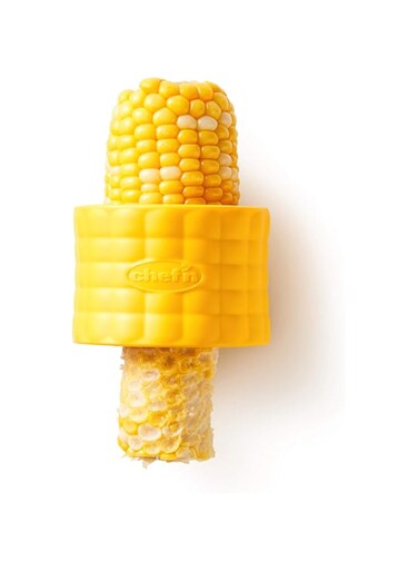 Chef'n Cob Corn Stripper, Sweetcorn Kernel Remover Tool, Yellow, 7 x 5 cm