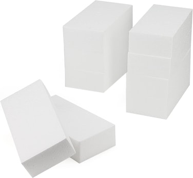 CRAFT MAGIC 9pcs Craft Foam Block   20 x 10 x 5cm   Rectangle Polystyrene Foam   Thermocol   Styrofoam   for Art Sculpting   Flower Arrangements   Modeling   DIY Arts and Crafts   School office home