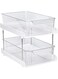 SKADE 2 Tier Organizer with Clear Drawer Bins Great for Under Kitchen Sink Organizing and Bathroom Cabinet Storage Organizer