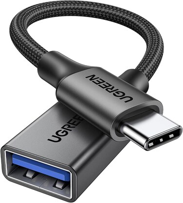 UGREEN USB C to USB Adapter OTG 5Gbps, Type C to A Converter, Type C Connector, Compatible with iPhone 15 16 Pro Max, MacBook Pro, iPad Mini, Galaxy Tab A8, S23 S24 Ultra, etc Black