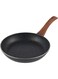 Zest Plus Non Stick Die Cast Aluminium Fry Pan 24 cm Black, Induction Friendly Saute/Frying Pan with Wooden Finish Handle