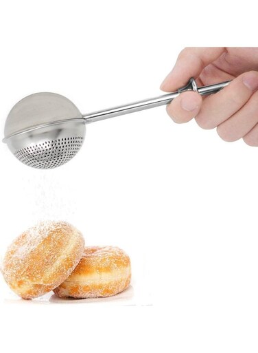 Stainless Steel Flour Duster &amp; Powdered Sugar Shaker with One-Handed Operation