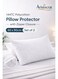 144TC Polycotton Pillow Protector with Zipper Closure, Soft &amp; Durable, White, 60x90 cm, Set of 2 Polycotton White 60x90cm