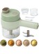 Maga Zone Portable Electric Vegetable Cutter Set &ndash; 4-in-1 Mini Wireless Food Processor with Brush, Electric Garlic Chopper, Multi-Function Vegetable Cutter for Garlic, Pepper, Onion, Ginger, Meat
