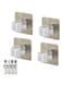 4-Pack Self-Adhesive Broom &amp; Mop Holder, Anti-Slip Command Wall Mount for Kitchen, Bath, Garage, Laundry Room - Space-Saving Organizer, Easy Install Mop Gripper