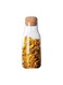 Eco neutral Glass Jar Cork Lid clear glass Bottle for Water Juices Containers Bottle for Tea Herbs Seasonings Canister with Airtight Round Cork stopper 600 ML
