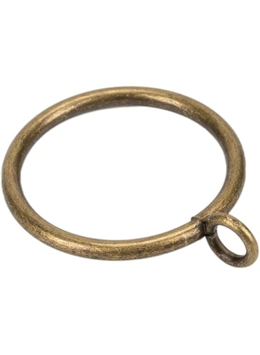 Exselens Curtain Rings with Eyelet for Curtain Rods 2 Inch Inner Diameter Metal Drapery Eyelet Curtain Rings Black 24 Pcs Bronze