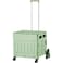 Foldable 75L Rolling Storage Box with Adjustable Handle and Multi-Directional Wheels