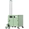 Foldable 75L Rolling Storage Box with Adjustable Handle and Multi-Directional Wheels