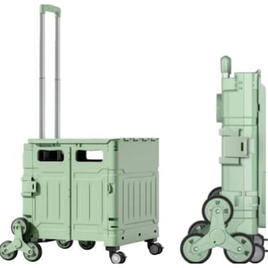 Foldable 75L Rolling Storage Box with Adjustable Handle and Multi-Directional Wheels