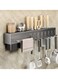 Kitchen Knife Rack Wall-Mounted Knife Holder Kitchen Wall Shelf Heavy Duty Spoon Organizer, Cutlery Holder with 10 Hooks &amp; Towel Rack, Multi-Purpose Knife Organizer for Kitchen, Restaurant (60CM)