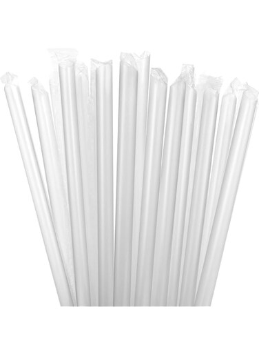 100 Clear Boba Straws, Large Disposable Clear Straws,For Drinking Milkshakes, Pearl Milk Tea, Home Use - (8.27 inches long and 0.43 inches in diameter)