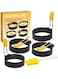 Stainless Steel Egg Ring, 4 Pack Nonstick Egg Maker Rings for Frying Eggs and Egg McMuffins, Egg Shaper for Frying Pan Cooking, Egg Molds for Griddle, Egg Circles for Breakfast Sandwich Burger