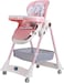 Lovely Baby Kids 3-Point Adjustable High Chair LB 168 for Babies, Foldable Baby Chair with Universal Wheels - Pink