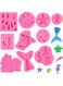 SYOSI Marine Theme Fondant Silicone Molds Mermaid, Mermaid Tail, Seahorse, Tortoise Seashell Baking Molds for Chocolate, Candy, Cookie, 10 Pieces
