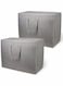 Extra Large Blanket Storage Bag Under Bed Storage Tote for Comforters Clothes Linens Water Resistant and Breathable Closet Bags (Grey 2-Pack)