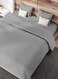 3-Piece Twin Size Deep Pocket Fitted Bedsheet Set &acirc;&euro;&ldquo; Ash Grey, 1 Fitted Sheet (120x200+20 cm) &amp; 2 Pillowcases (50x75 cm), Non-Allergic Microfiber for Year-Round Comfort