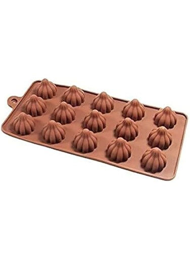 Garden Of Arts Silicone Modak Mould Modak Shape 15 in 1 Chocolate Mould  Silicon Brown Chocolate Moulds for Ganesh Chaturti Festivals