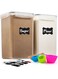 2 Pack Extra Large Airtight Food Storage Containers - 6.5L / 220 Oz BPA Free Clear Plastic Kitchen and Pantry Organization Canisters for Flour, Sugar, Rice &amp; Baking Supply - Labels, Marker &amp; Spoon Set