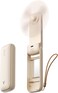 Aecooly Slim Portable Fan with Mirror, Thin Handheld Fan, USB Rechargeable Mini Personal [24H Max Cooling Time], Battery Powered Small Foldable Pocket for Travel, Lash, Makeup, Gifts for Women -Beige