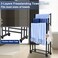 Standing Towel Rack, 3 Tier Floor Towel Stand with Lockable Wheels Free Standing Blanket Drying Rack Organizer for Bathroom, Removable Pool Washcloths Holder Steel Scarf Stand 44x17x86cm