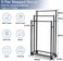 Standing Towel Rack, 3 Tier Floor Towel Stand with Lockable Wheels Free Standing Blanket Drying Rack Organizer for Bathroom, Removable Pool Washcloths Holder Steel Scarf Stand 44x17x86cm