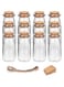 12Pack 3.4oz Glass Jars with Cork Lids &ndash; Small Storage Containers for Spices, Herbs, Candies, DIY Crafts, Home D&eacute;cor, and Party Favors