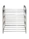 ECVV Multipurpose Stainless Steel Portable Folding Shoe Rack Storage Organizer Book Cloth Shelf Metal 4 Layer Foot Wear Storage Living Room Furniture Shoerack