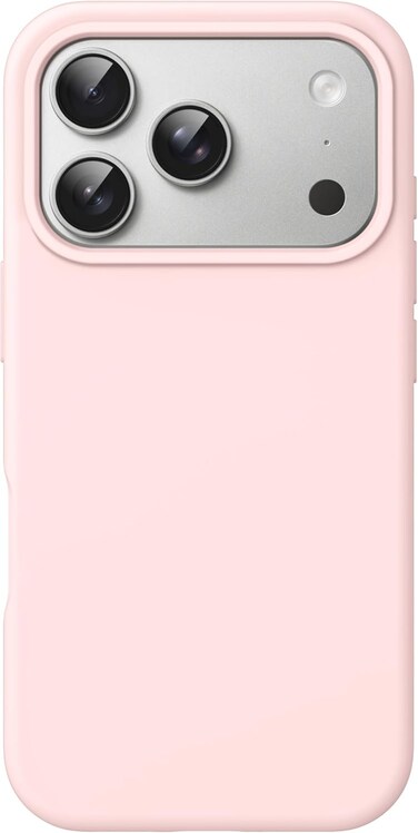 Liquid Silicone Case for iPhone 17 Pro Max 6.9-Inch, Silky Soft Touch Full-Body Protection, Anti-Scratch Shockproof Phone Cover with Microfiber Lining (Light Pink)