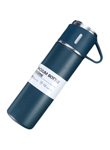 Stainless Steel Vacuum Flask Gift Set, Insulated Water Bottle for Outdoor Travel, Hiking &amp; Sipping &ndash; Durable &amp; Stylish (Blue) &ndash; for Adventurers